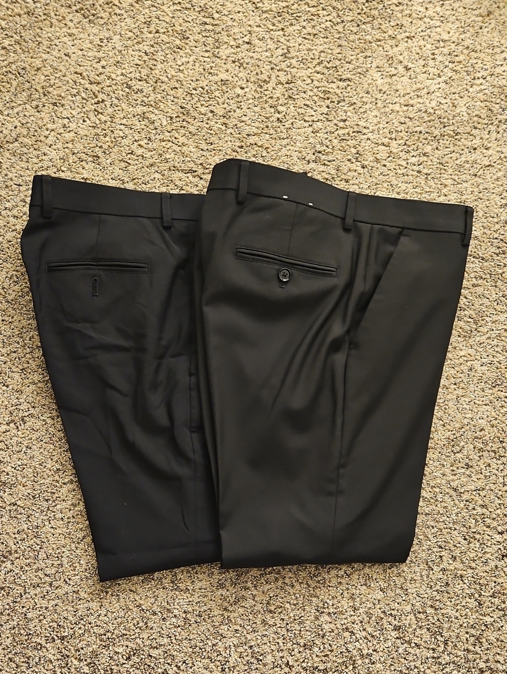 2 Pairs Express Men's Black Dress Pants Extra Slim 29X30